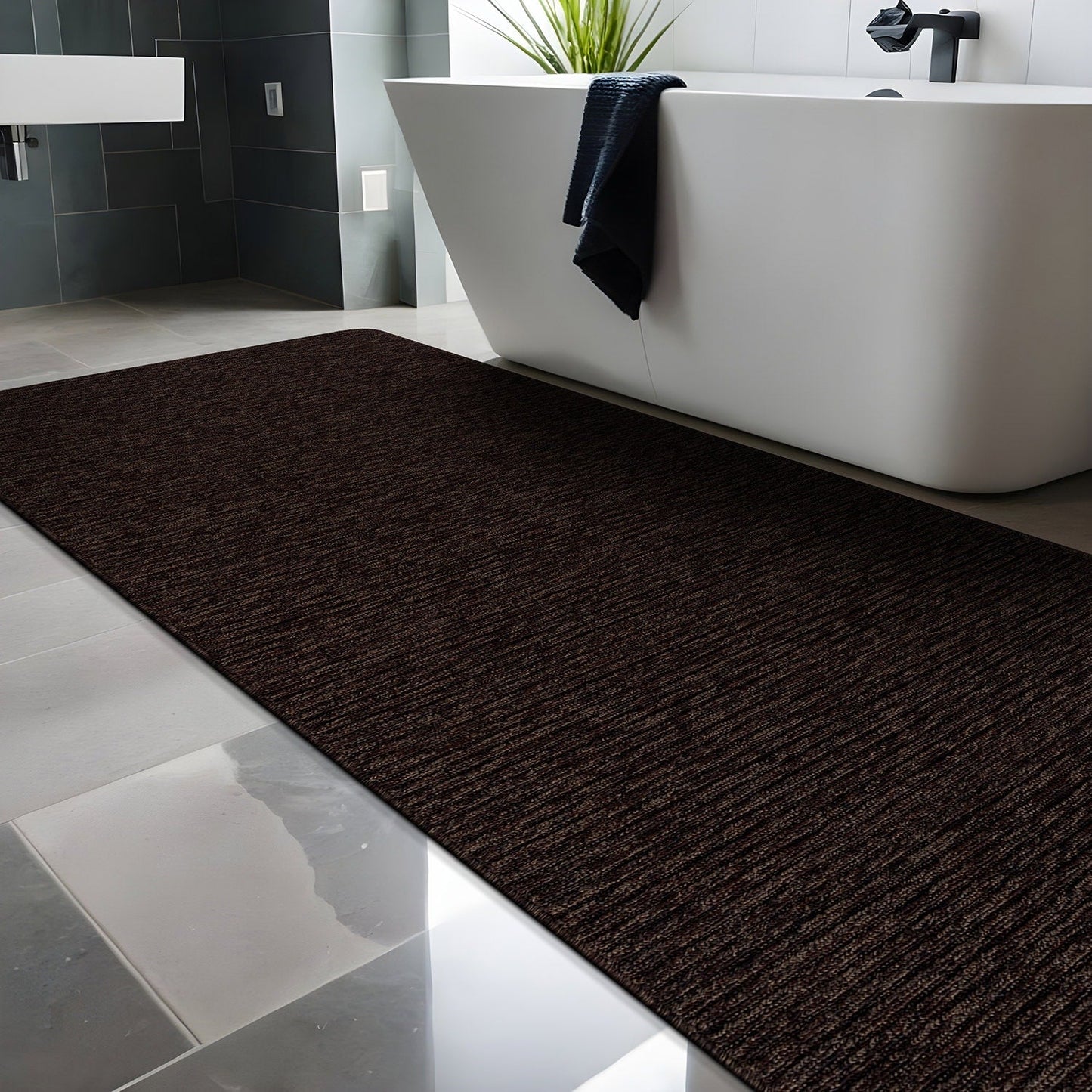 Beverly Rug Solid Color Non-Slip Rubber Back Washable Indoor Area Rug