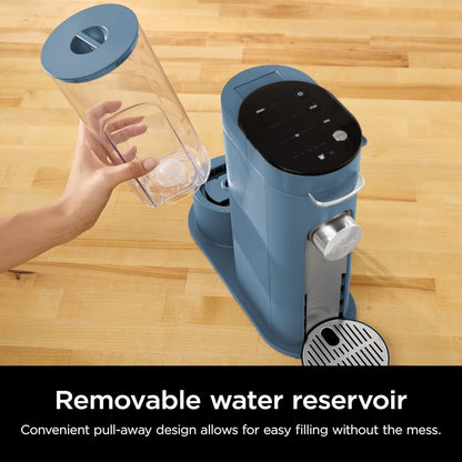 Cafetière bleue à dose unique, compatible K-Cup, réservoir de 1,6 l, 6 à 68 cl, format compact