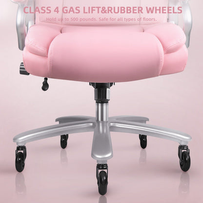 Chaise de bureau exécutive Bossin Big and Tall, chaise ergonomique à support lombaire réglable de 500 lb avec dossier haut en cuir PU pour ordinateur