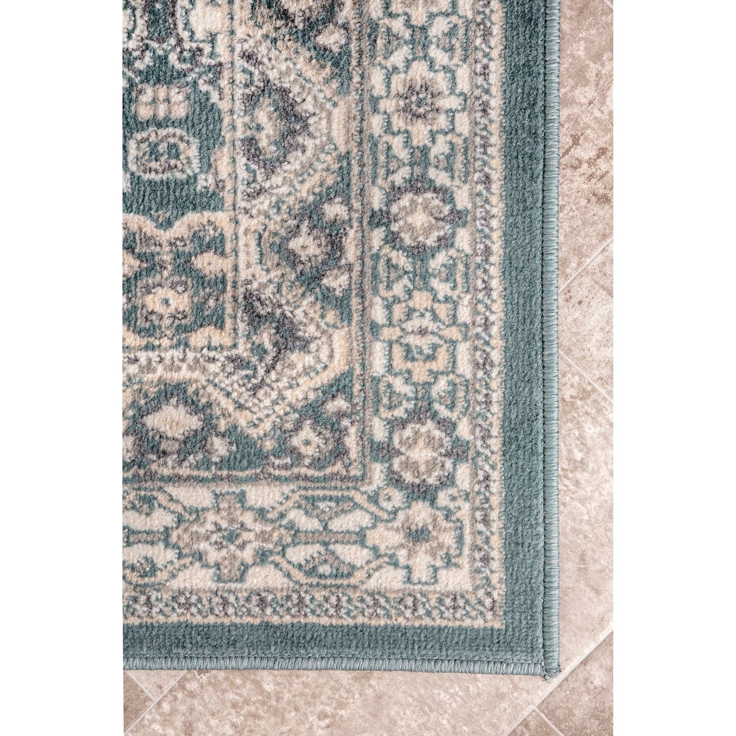 Tapis de sol carrelé traditionnel Nuloom Becca