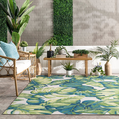 Tapis d'intérieur/extérieur tropical Nuloom Heidi