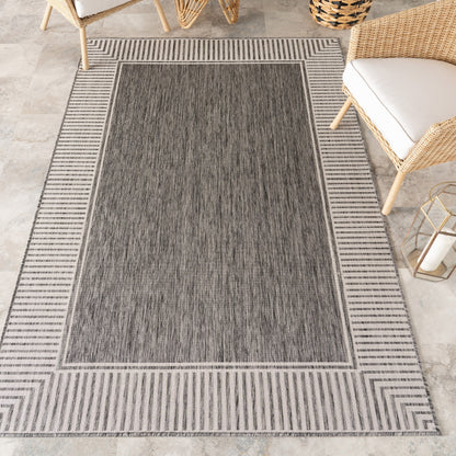 Tapis d'intérieur/extérieur Nuloom Leah Classic à bordures