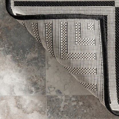 Tapis d'intérieur/extérieur Nuloom Leah Classic à bordures