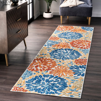 Tapis d'intérieur/extérieur Nuloom Ronda à motif floral audacieux