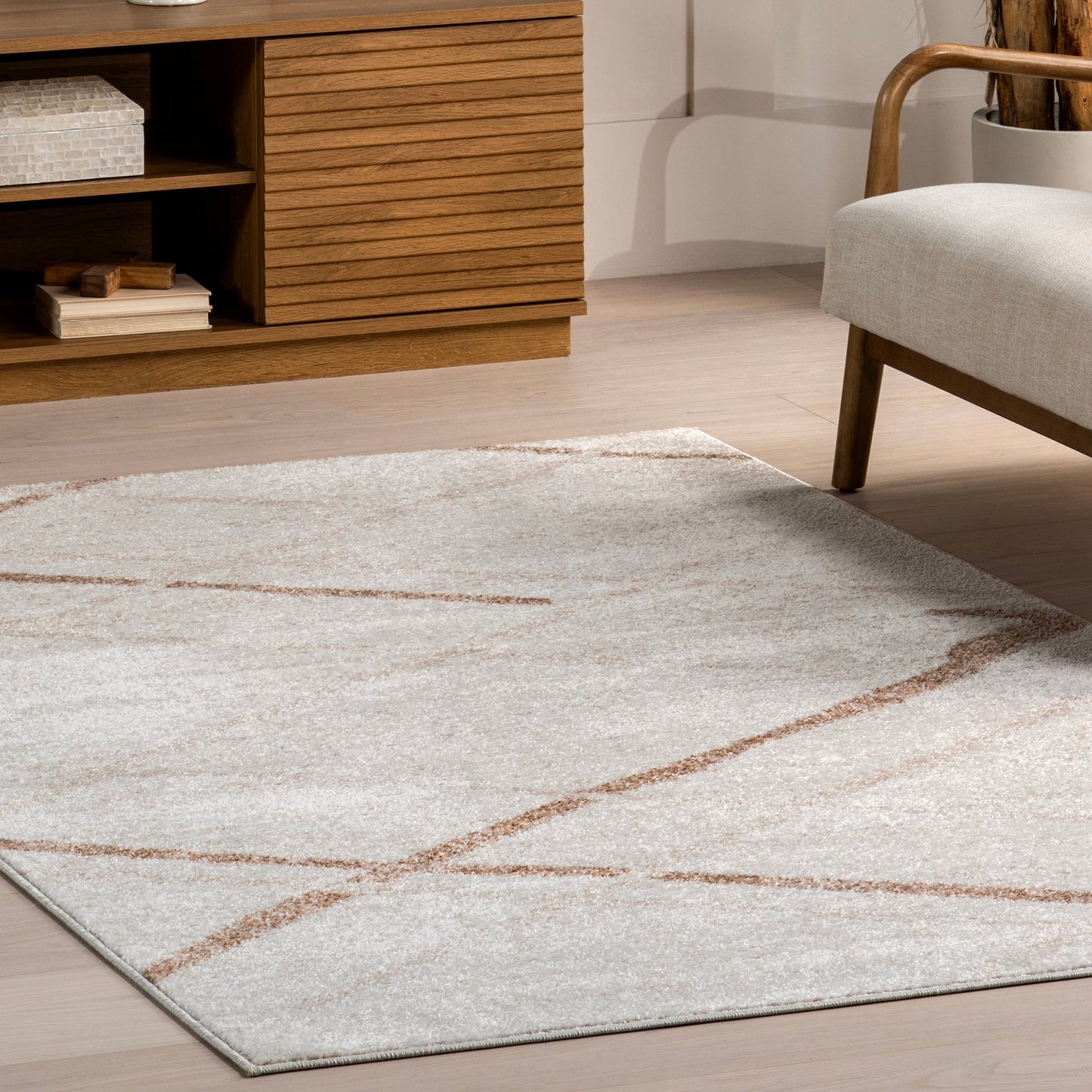 Tapis de sol moderne abstrait Nuloom Skylar