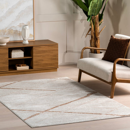 Tapis de sol moderne abstrait Nuloom Skylar
