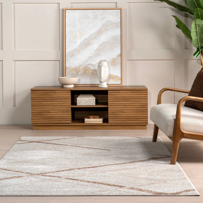 Tapis de sol moderne abstrait Nuloom Skylar