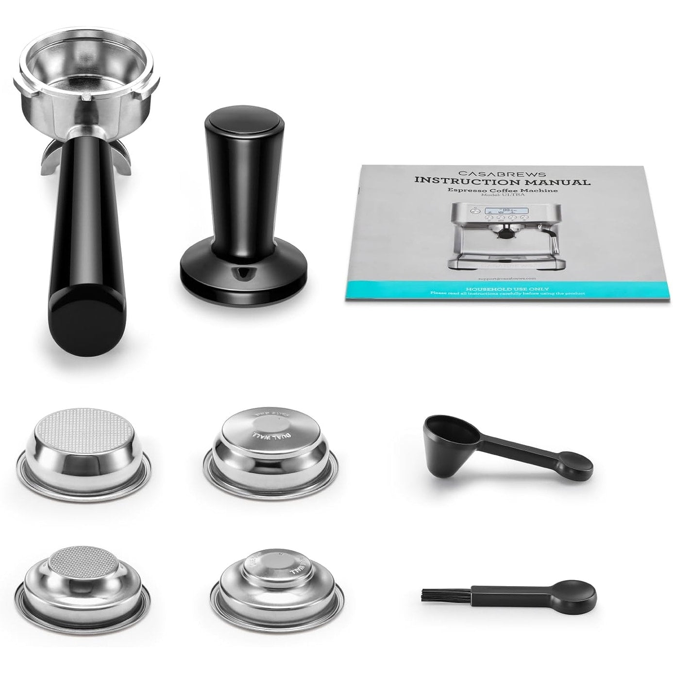 Machine à expresso tout-en-un CASABREWS Ultra avec écran LCD, argent