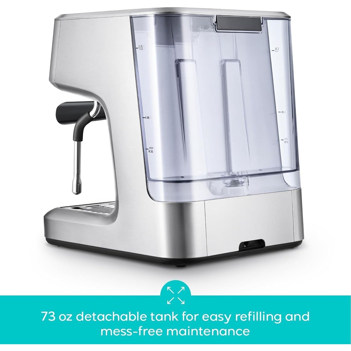 Machine à expresso tout-en-un CASABREWS Ultra avec écran LCD, argent