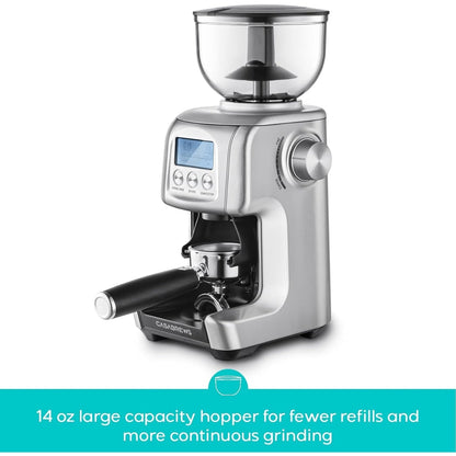 Moulin à café électrique CASABREWS Tornado à meules coniques argentées - N/A