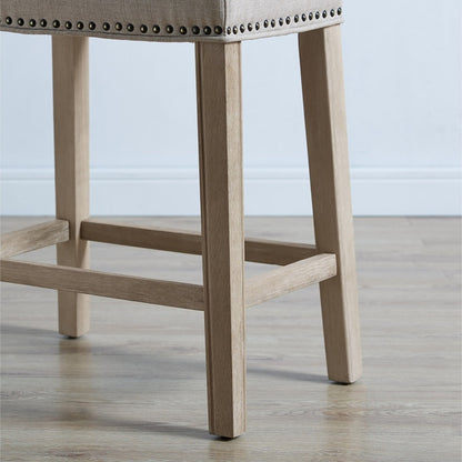 The Gray Barn Barish Backless Saddle Seat Counter Stools (Set of 2)