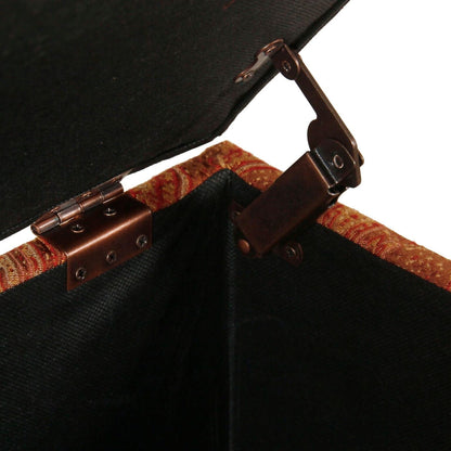 Banc de rangement rembourré Copper Grove Muscari avec bordure cloutée