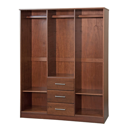 Armoire-penderie Palace Imports Cosmo 3 portes, 100 % bois massif, avec portes en bois massif ou miroir