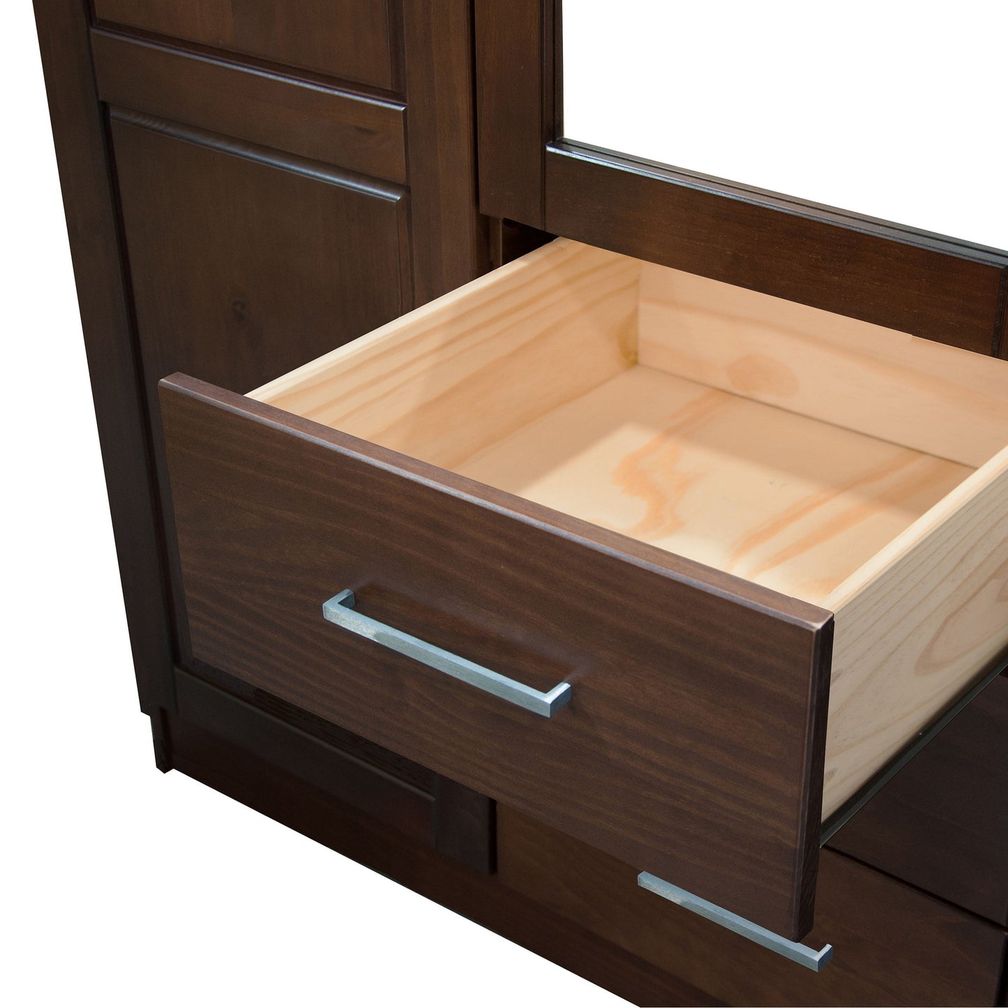 Armoire-penderie Palace Imports Cosmo 3 portes, 100 % bois massif, avec portes en bois massif ou miroir