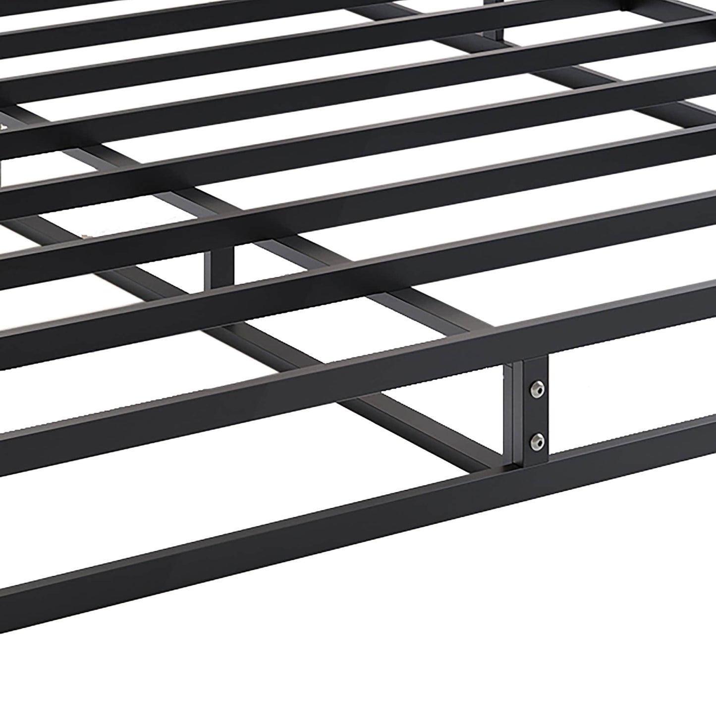 Sommier en métal CraftPorch de 5 pouces avec housse en lin gris chaud