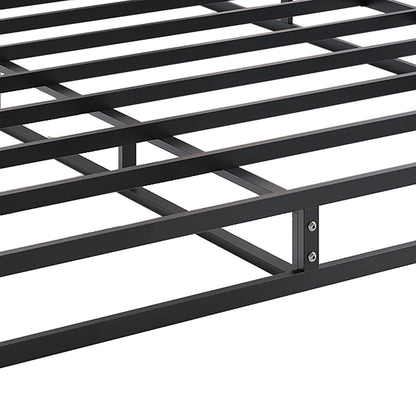 Sommier en métal CraftPorch de 5 pouces avec housse en lin gris chaud