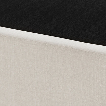 Sommier à ressorts en bois massif CraftPorch de 5 pouces avec lattes en bois et revêtement en lin gris chaud