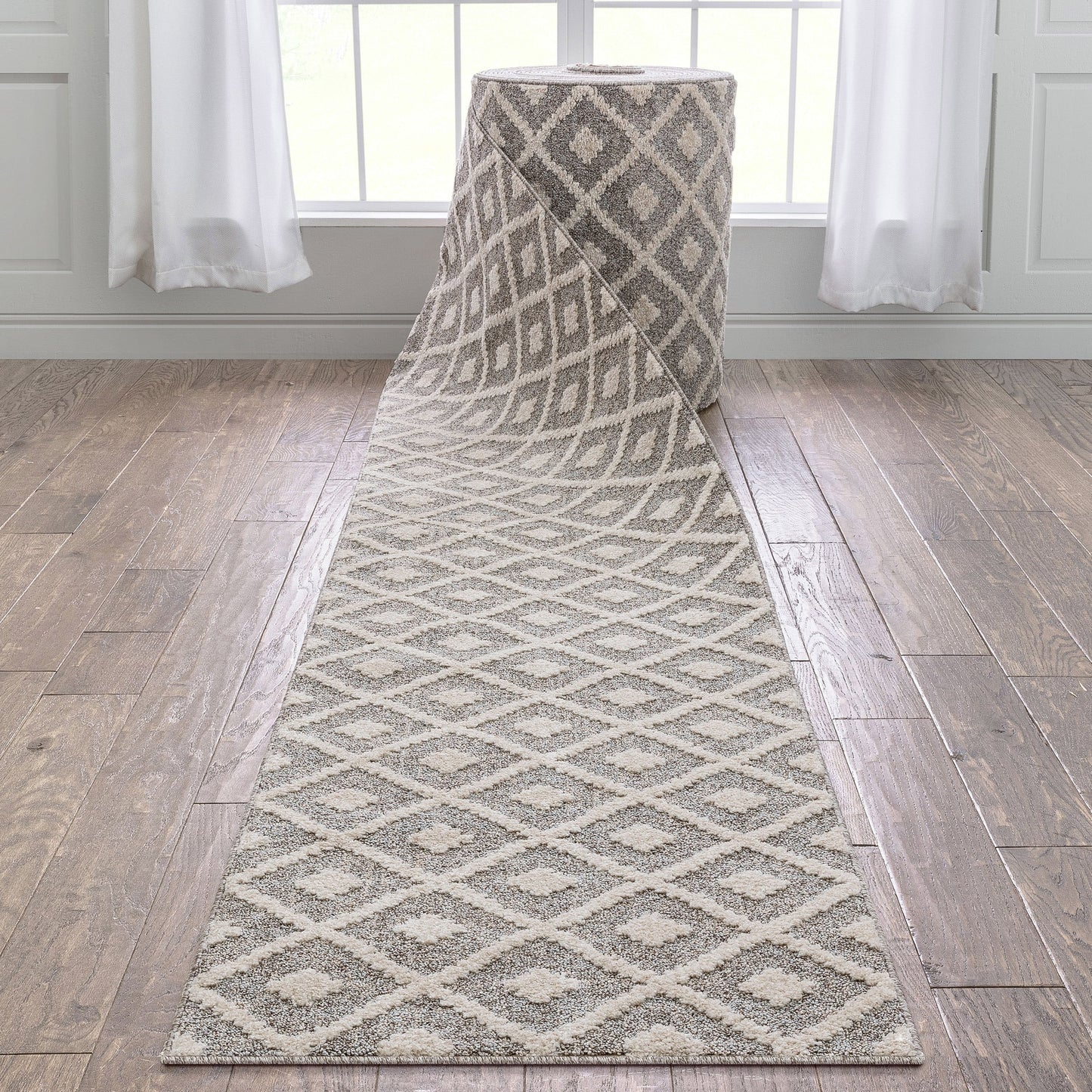 Tapis d'escalier moderne Harlow Trellis sur mesure