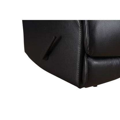 Fauteuil inclinable manuel extensible avec repose-pieds en cuir véritable marron de qualité supérieure Davin