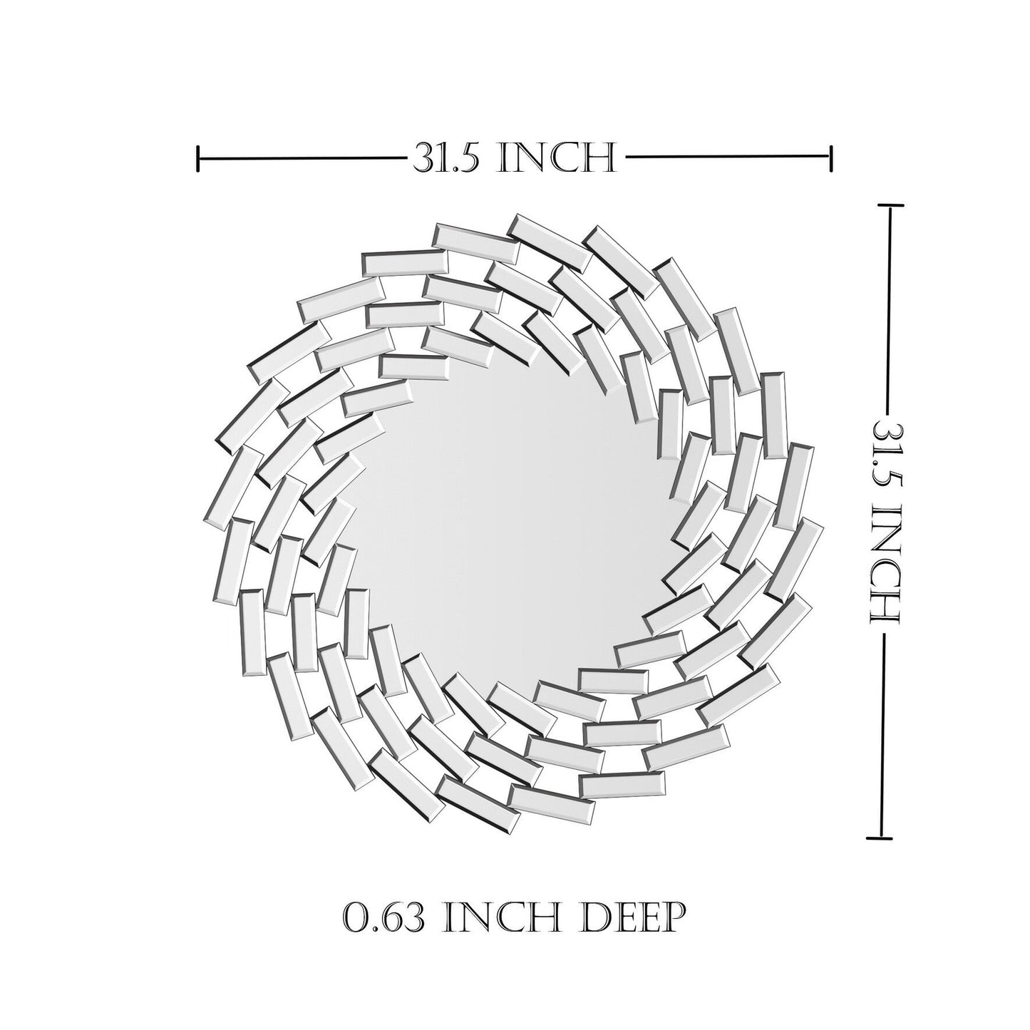 Sunburst Shape Wall Mirror Round Accent Mirror
