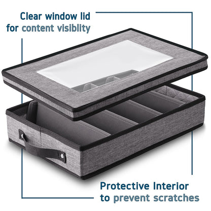 Boîtes de rangement StorageBud pour vaisselle - Supports empilables pour assiettes, tasses, couverts, verres à pied et plateaux