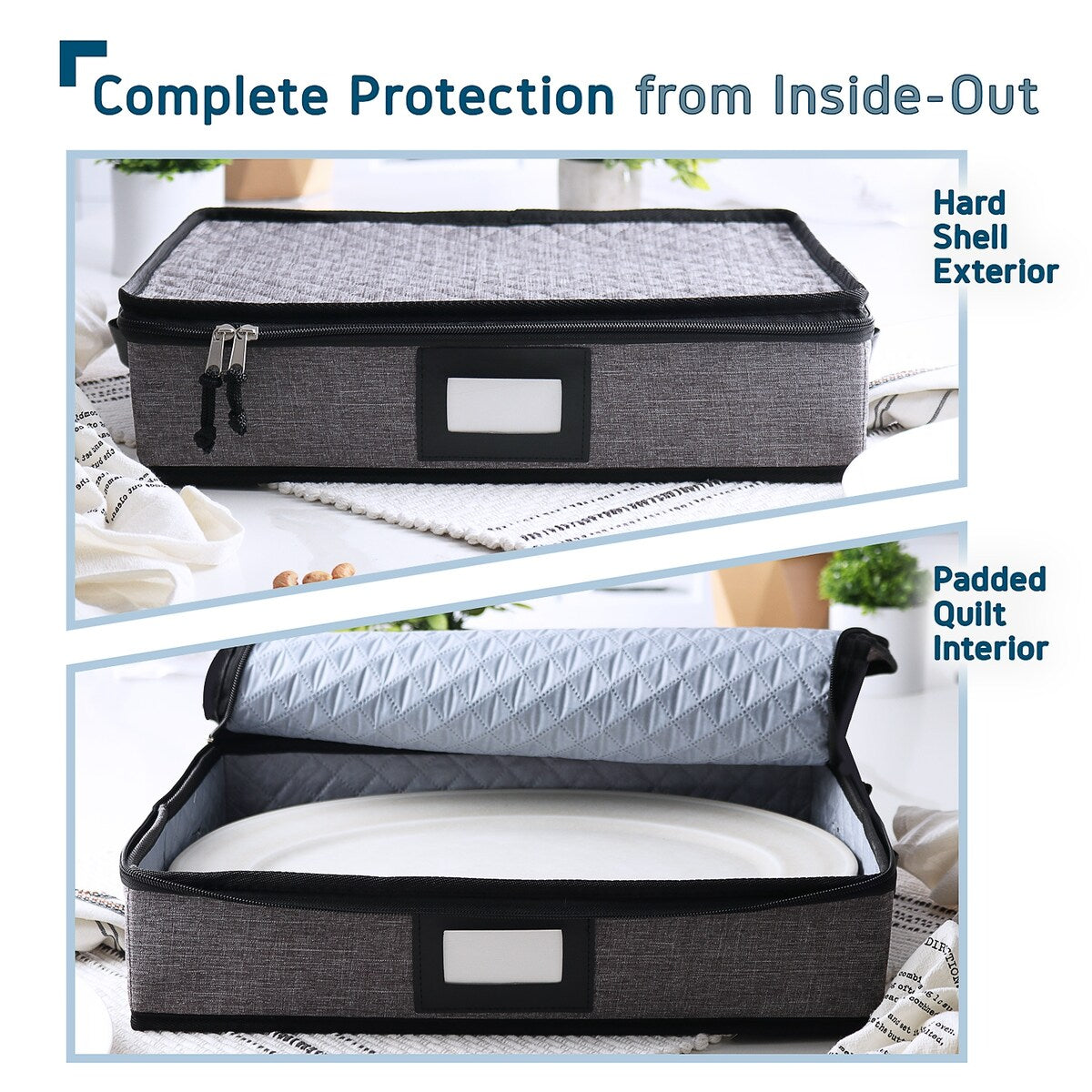 Boîtes de rangement StorageBud pour vaisselle - Supports empilables pour assiettes, tasses, couverts, verres à pied et plateaux