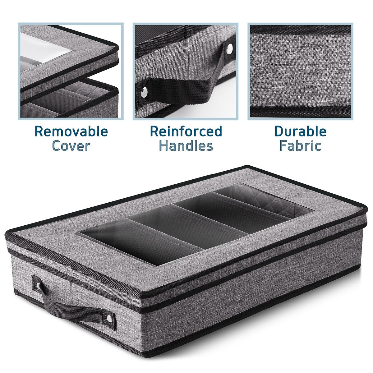 Boîtes de rangement StorageBud pour vaisselle - Supports empilables pour assiettes, tasses, couverts, verres à pied et plateaux