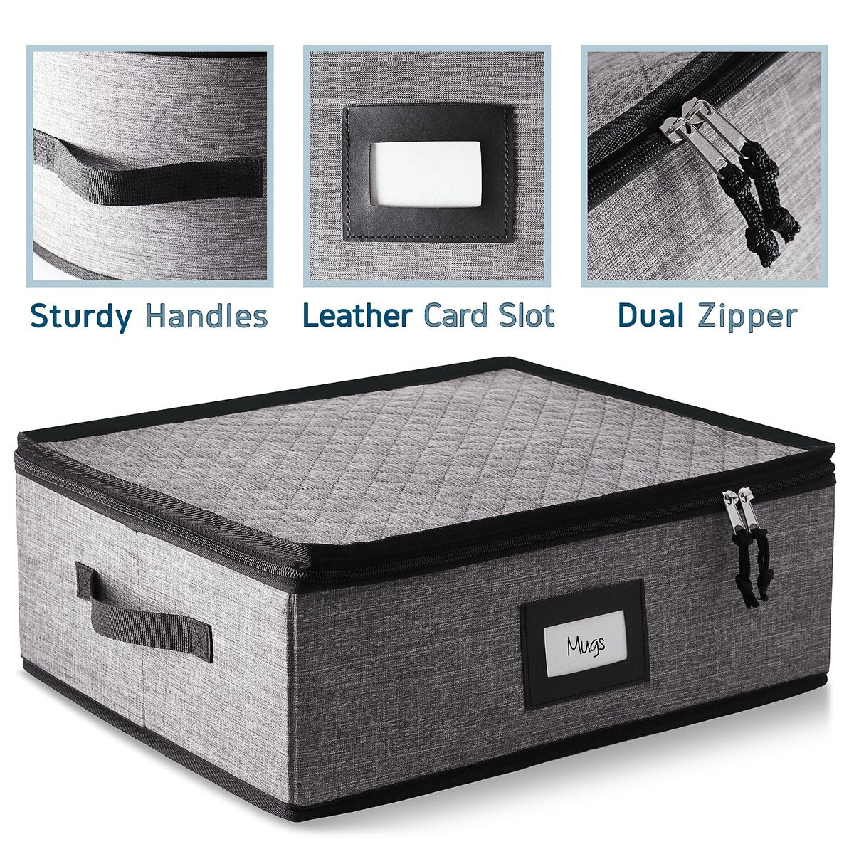 Boîtes de rangement StorageBud pour vaisselle - Supports empilables pour assiettes, tasses, couverts, verres à pied et plateaux