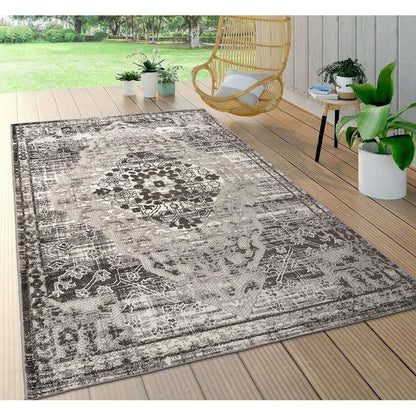 World Rug Gallery Distressed Traditional Indoor/Outdoor Area Rug