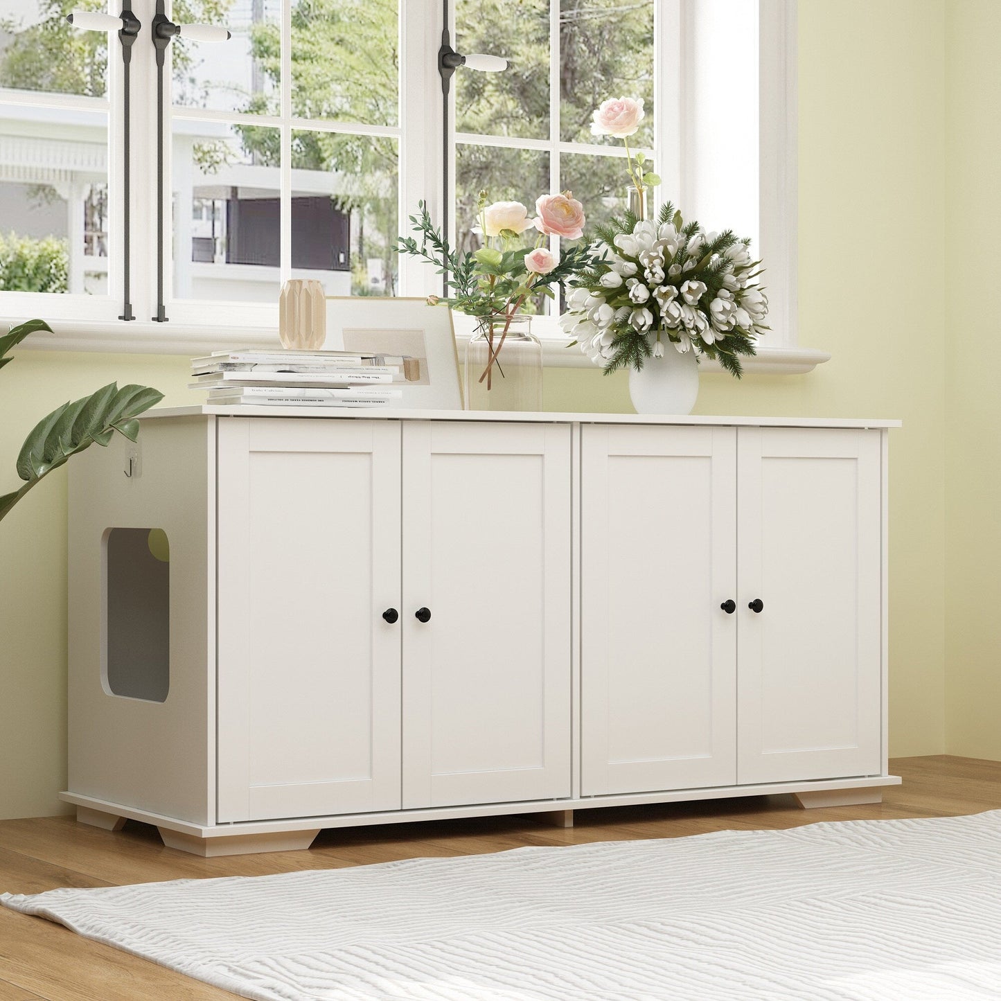 Meubles de dissimulation pour bac à litière pour chat et toilettes privées pour animaux de compagnie