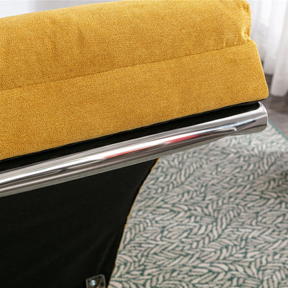 Chaise longue de massage ergonomique en lin, inclinable, capitonnée et rembourrée, avec télécommande et 5 modes de vibration