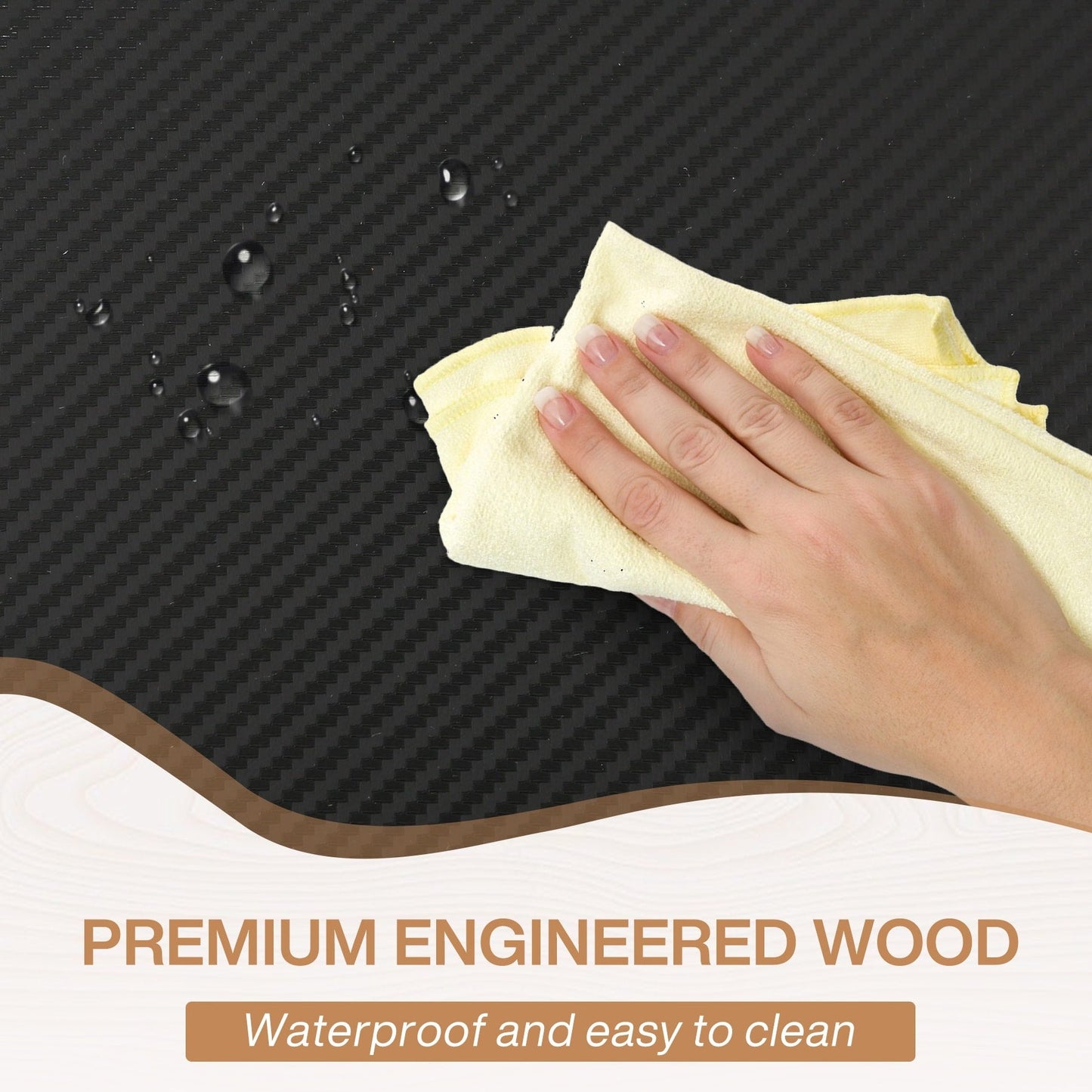 Table à manger de ferme pour 6 personnes, table de cuisine rectangulaire en bois de 70,8 pouces