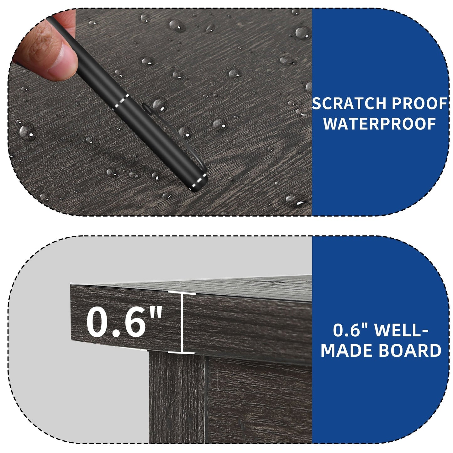 Meuble TV Farmhouse pouvant accueillir jusqu'à 65 téléviseurs avec portes et étagères ouvertes Console multimédia Prise de courant