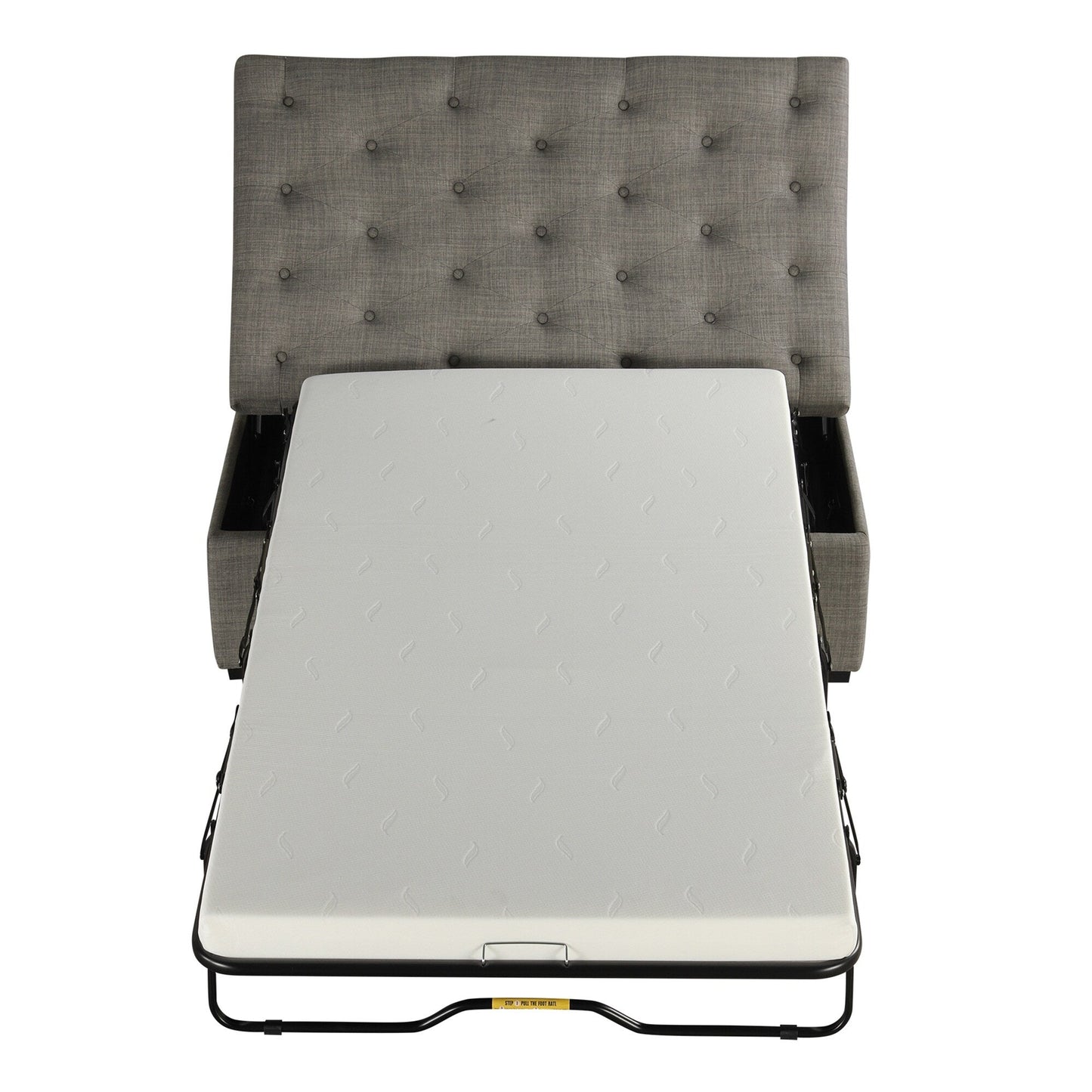 Canapé-lit pliant, ottoman de 49,6 pouces avec un canapé-lit pliant, canapé-lit ottoman convertible avec matelas à mémoire de forme et design capitonné