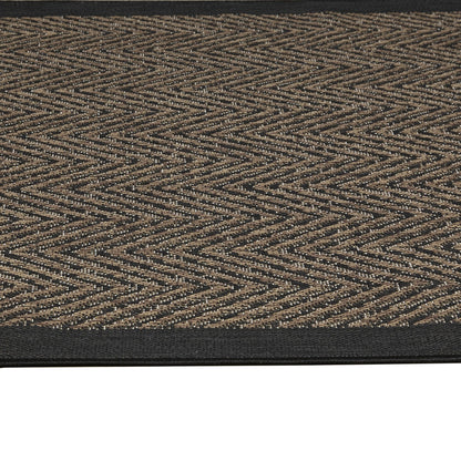 Tapis d'intérieur/extérieur Madison Park Hurley naturel/noir texturé à chevrons