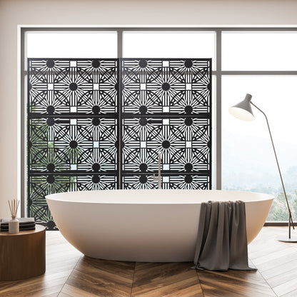 Paravent de confidentialité à 3 panneaux galvanisé à motifs floraux de 6 pieds de Glitzhome