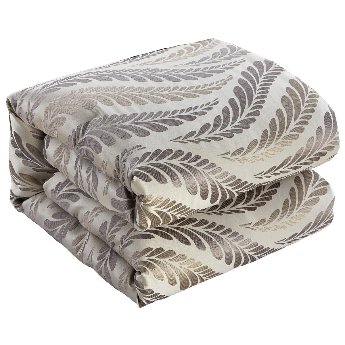 Ensemble de couette 7 pièces Nanshing Caspa à motif de feuilles chics