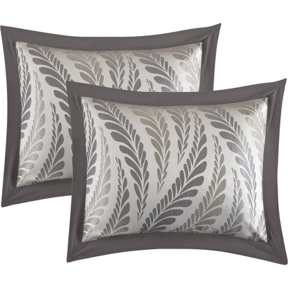 Ensemble de couette 7 pièces Nanshing Caspa à motif de feuilles chics