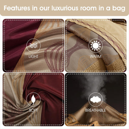 Ensemble de couette géométrique moderne 7 pièces Nanshing Daniella