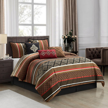 Ensemble de couette géométrique jacquard 7 pièces Nanshing Jensen