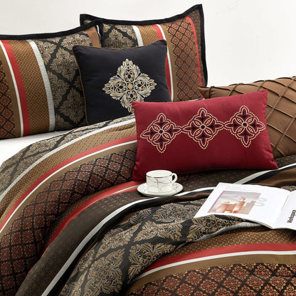 Ensemble de couette géométrique jacquard 7 pièces Nanshing Jensen