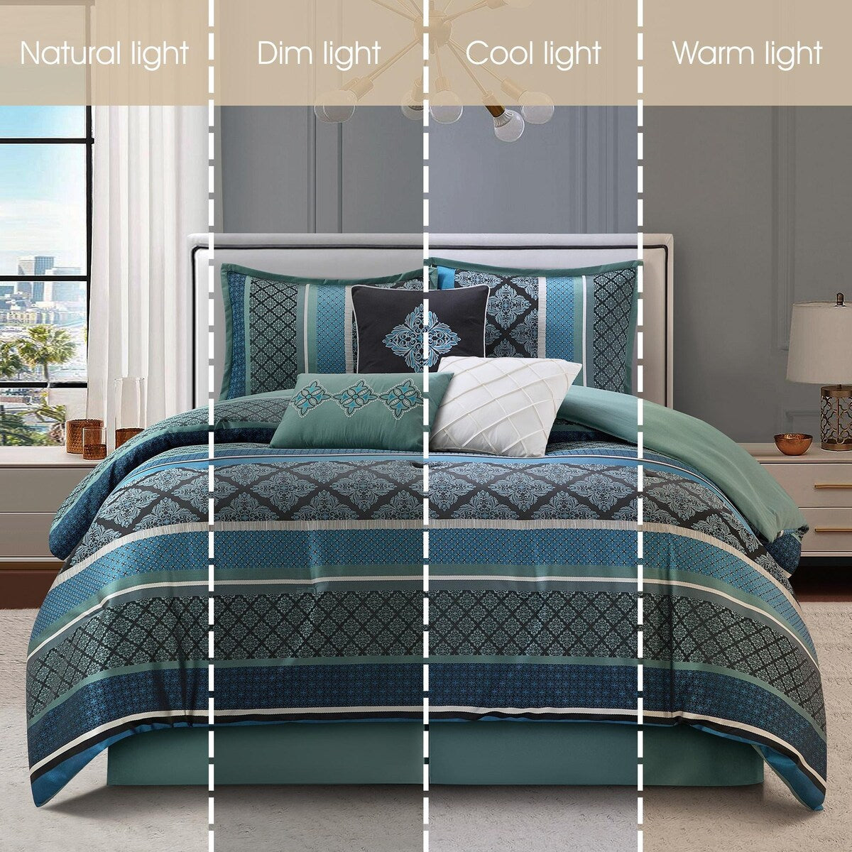 Ensemble de couette géométrique jacquard 7 pièces Nanshing Jensen