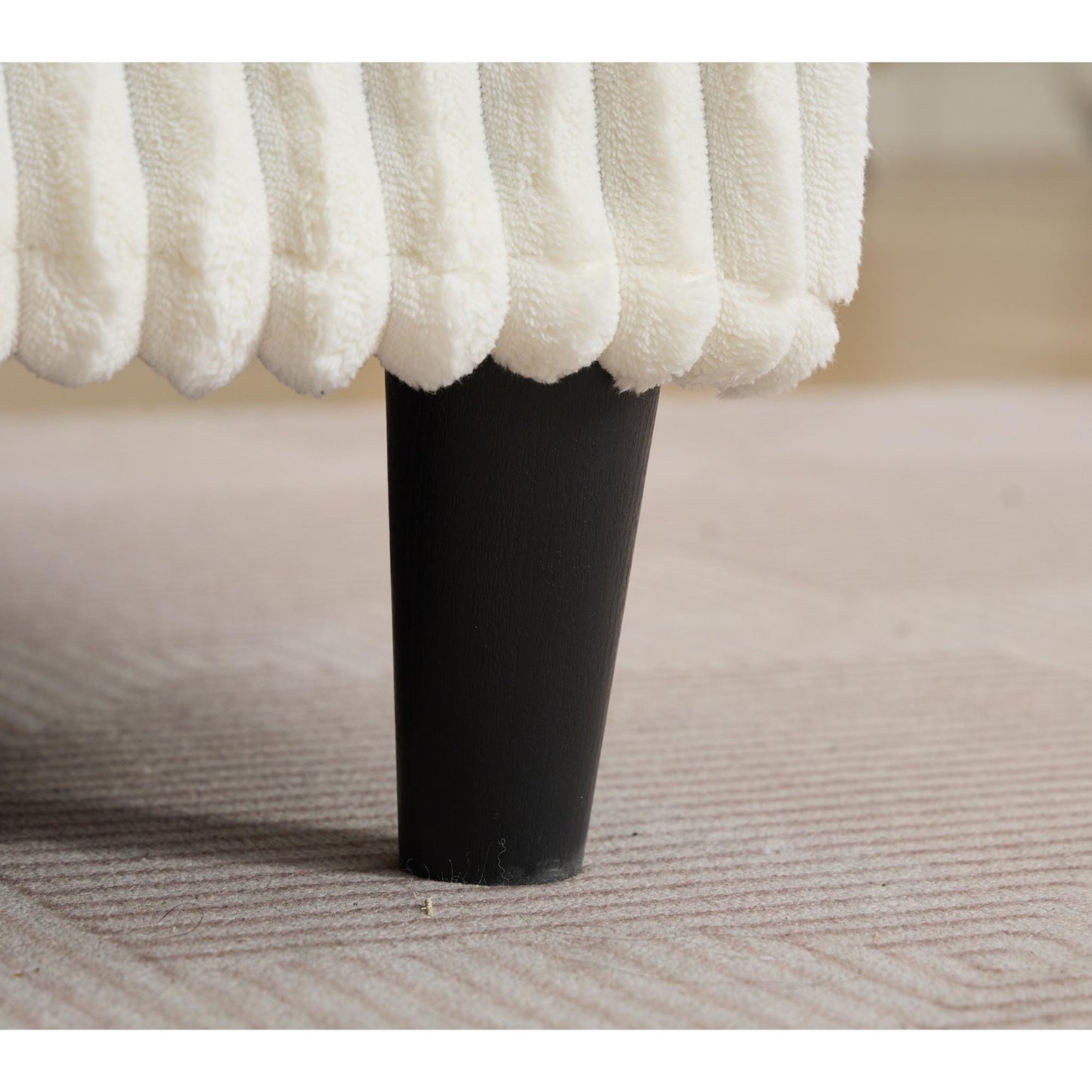 Canapé-lit Harmonia 109 W surdimensionné en velours côtelé, siège profond, double méridienne avec 4 oreillers