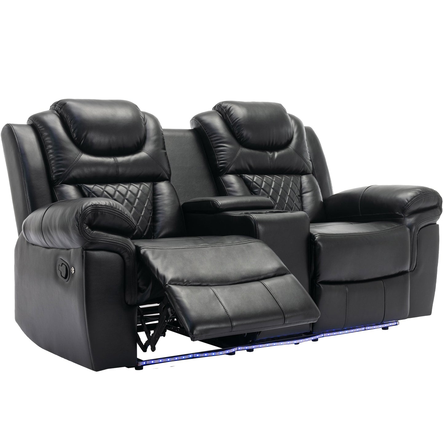 Fauteuil inclinable manuel pour cinéma maison avec rangement escamotable