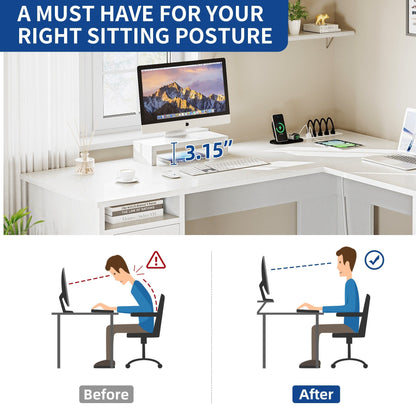 Bureau d'angle gaming Moasis en forme de L, 150 cm (59 pouces), avec support pour écran