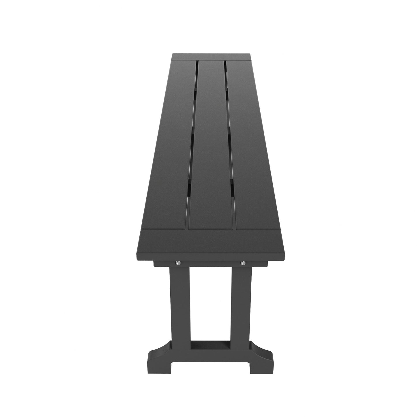 Banc de patio extérieur Polytrends Laguna HDPE résistant aux intempéries, 65 pouces