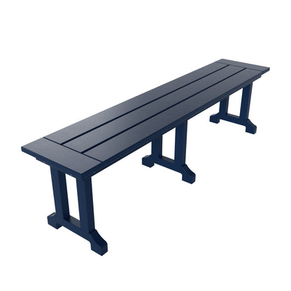 Banc de patio extérieur Polytrends Laguna HDPE résistant aux intempéries, 65 pouces
