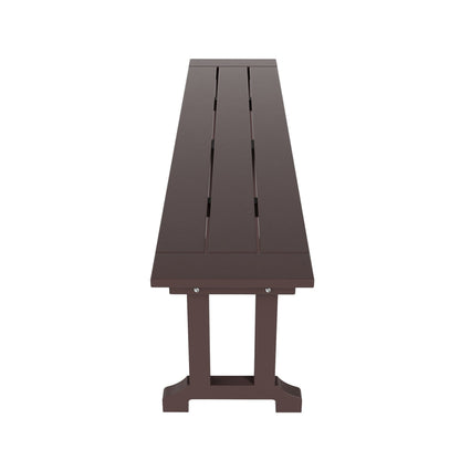 Banc de patio extérieur Polytrends Laguna HDPE résistant aux intempéries, 65 pouces