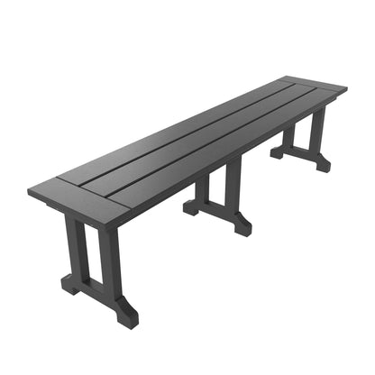 Banc de patio extérieur Polytrends Laguna HDPE résistant aux intempéries, 65 pouces