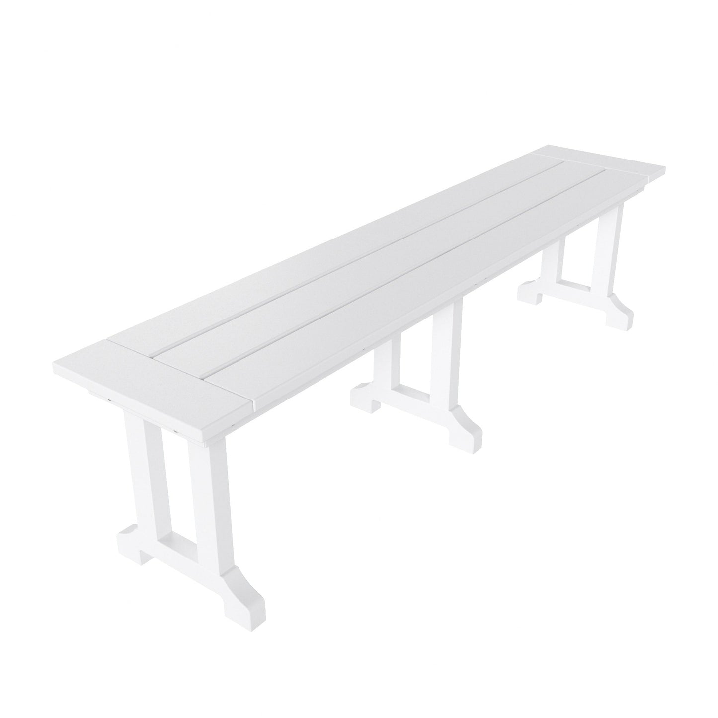 Banc de patio extérieur Polytrends Laguna HDPE résistant aux intempéries, 65 pouces